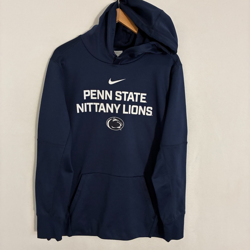 Penn State Nittany Lions Nike Hoodie Mens Large Navy Center Swoosh Football